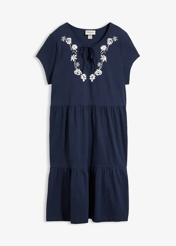 Abito tunica in cotone a maniche corte, bonprix