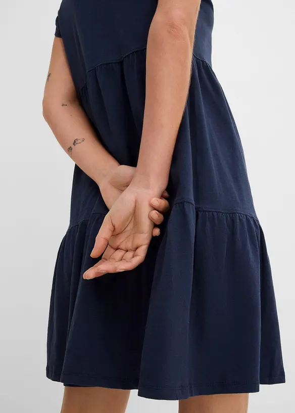 Abito tunica in cotone a maniche corte, bonprix