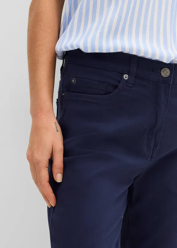 Pantaloni cropped a vita alta, bonprix