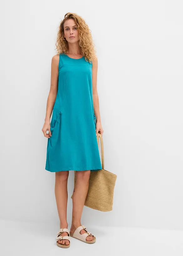 Abito in jersey di cotone con tasche, bonprix