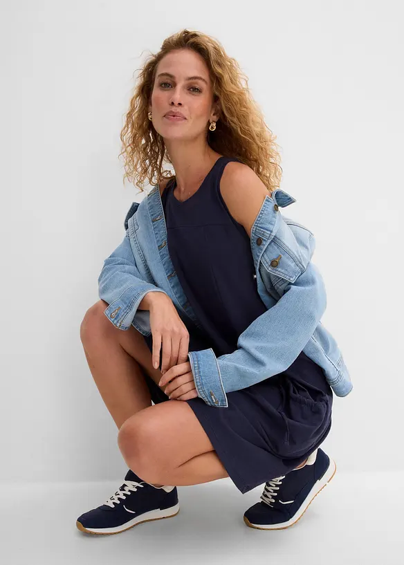 Abito in jersey di cotone con tasche, bonprix