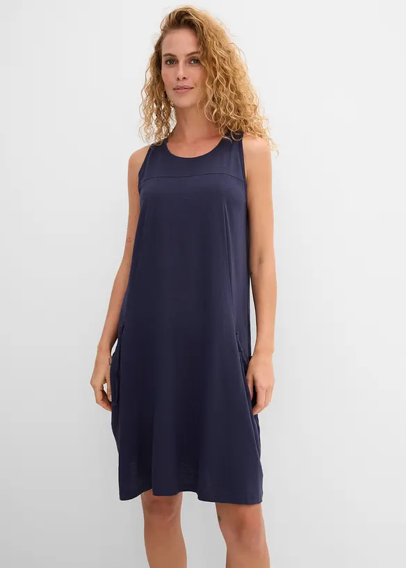 Abito in jersey di cotone con tasche, bonprix