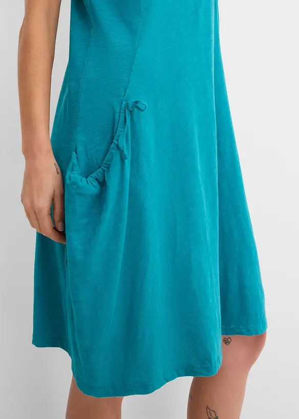 Abito in jersey di cotone con tasche, bonprix