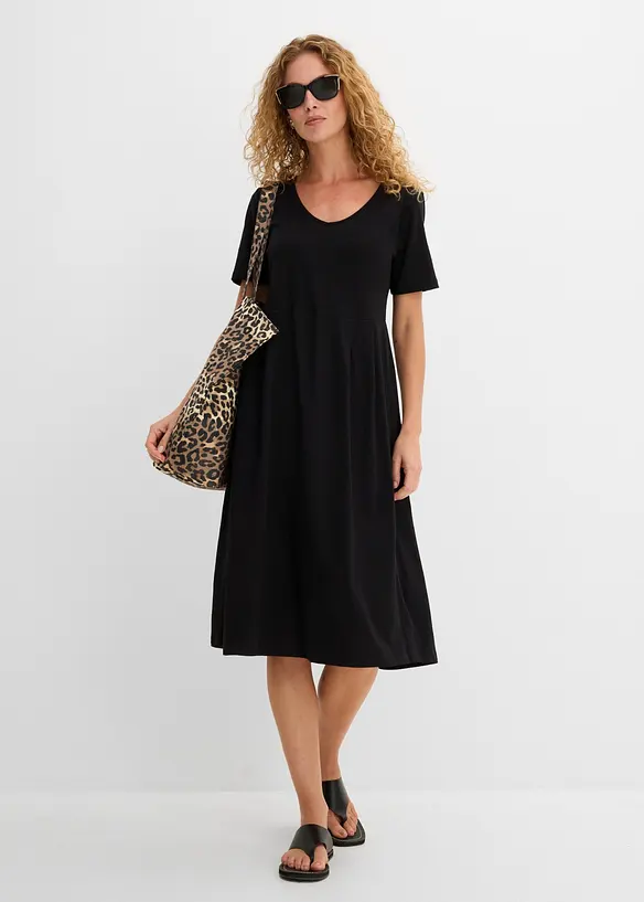 Abito midi in jersey di cotone, bonprix