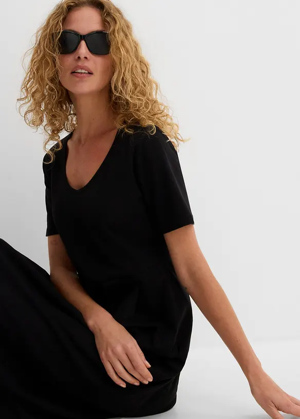 Abito midi in jersey di cotone, bonprix