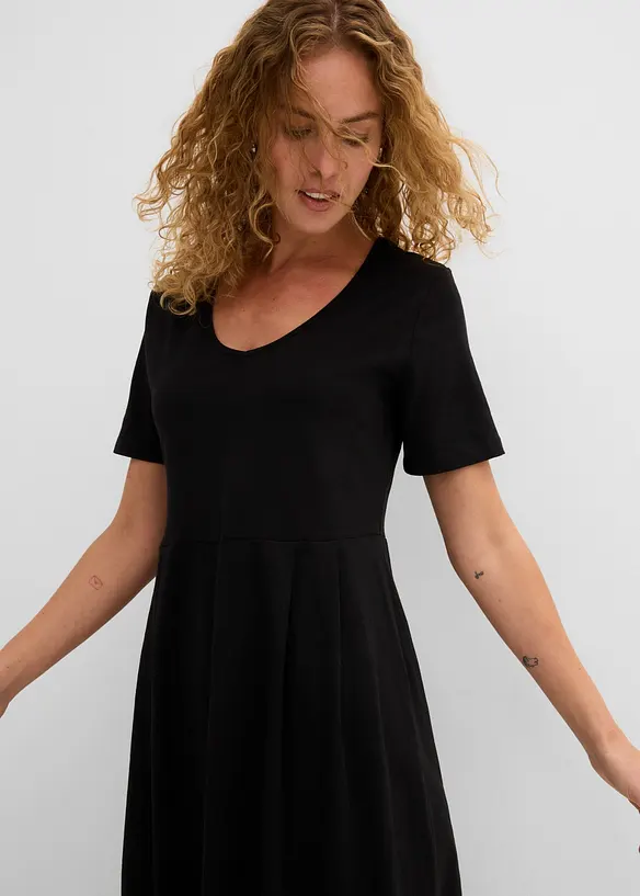 Abito midi in jersey di cotone, bonprix