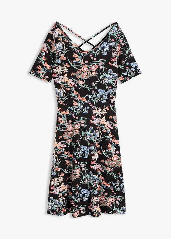 Abito svasato al ginocchio in jersey, bonprix