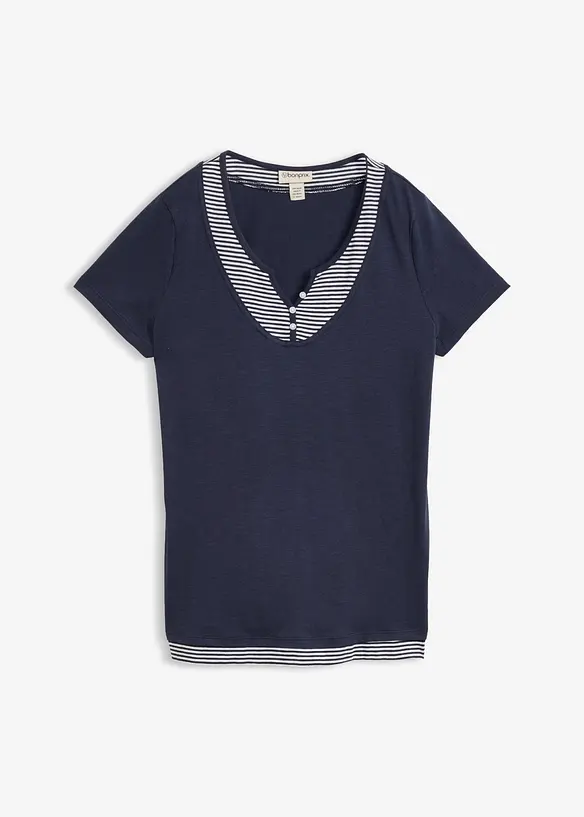 Maglia 2 in 1 a maniche corte, bonprix