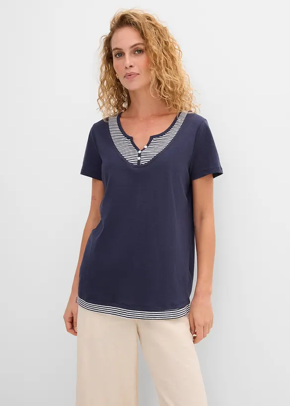 Maglia 2 in 1 a maniche corte, bonprix
