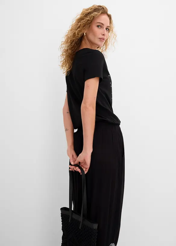 Maglia a maniche corte in filato fiammato, bonprix