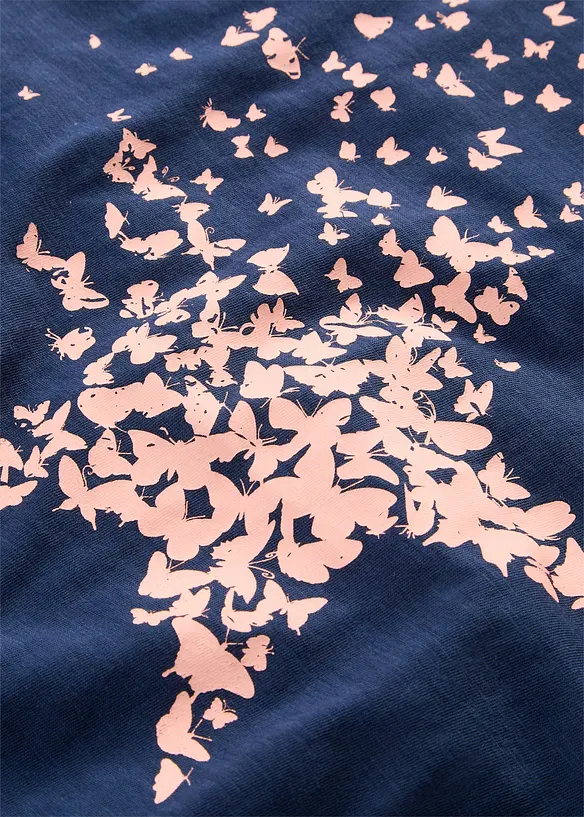 Maglia a maniche corte in filato fiammato, bonprix