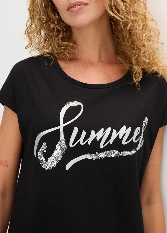 Maglia con paillettes, bonprix