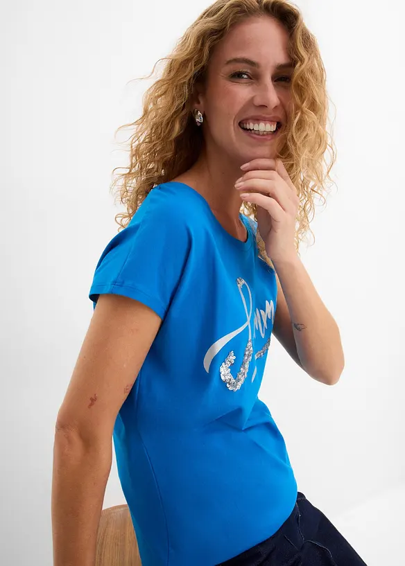 Maglia con paillettes, bonprix