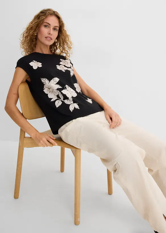 Maglia in fantasia floreale, bonprix