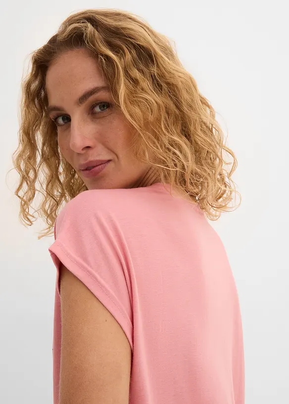 T-shirt con stampa glitterata, bonprix