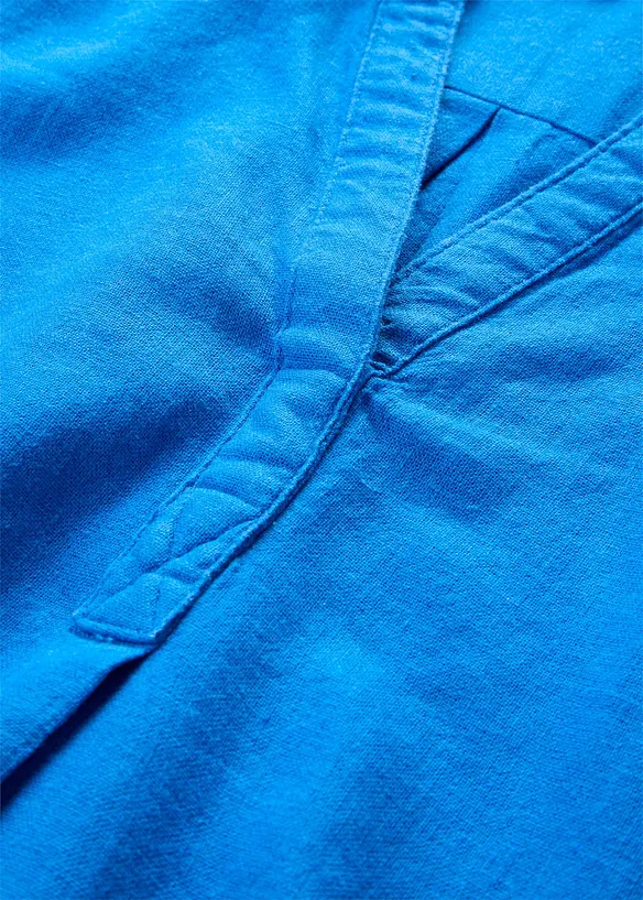 Blusa in misto lino con maniche a 3/4, bonprix