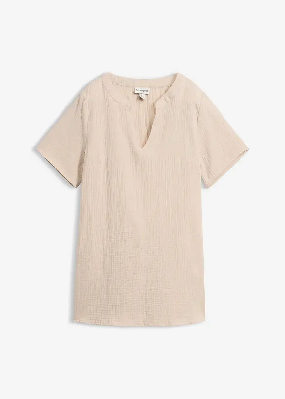 Tunica lunga in mussola di puro cotone, bonprix