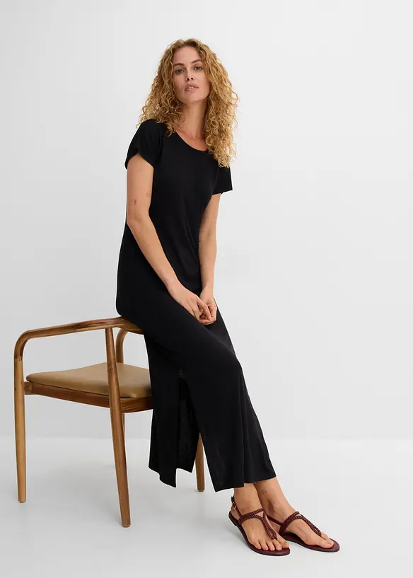Abito fluente in jersey misto viscosa ed elastan, bonprix
