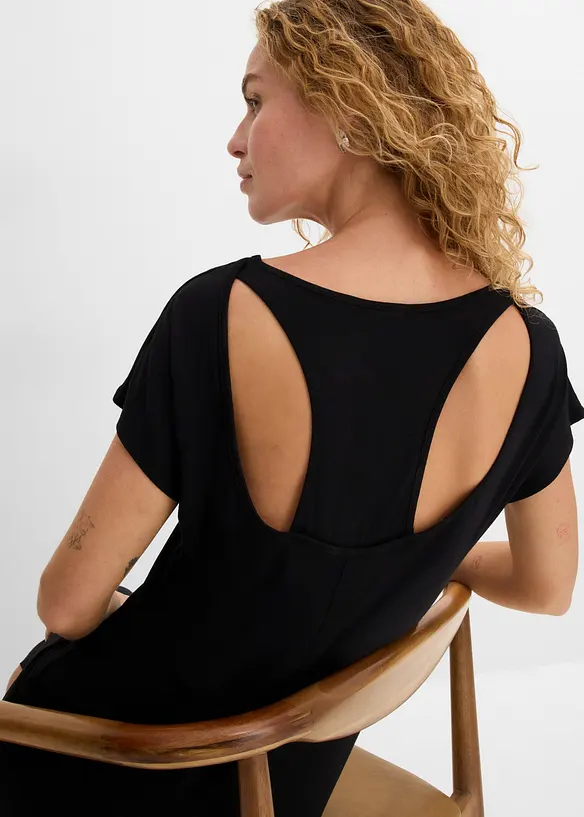 Abito fluente in jersey misto viscosa ed elastan, bonprix