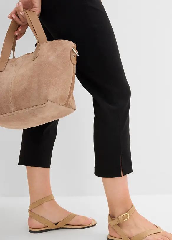 Pantaloni cropped con fascia comoda in vita, bonprix
