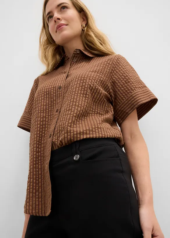 Pantaloni cropped con fascia comoda in vita, bonprix