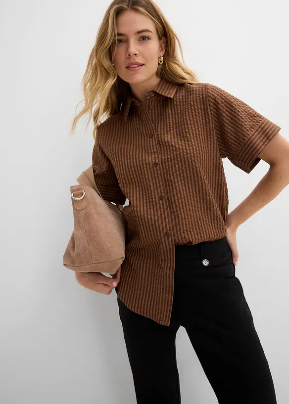 Pantaloni cropped con fascia comoda in vita, bonprix