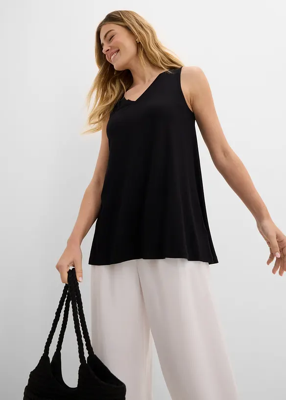 Top lungo in misto viscosa, bonprix