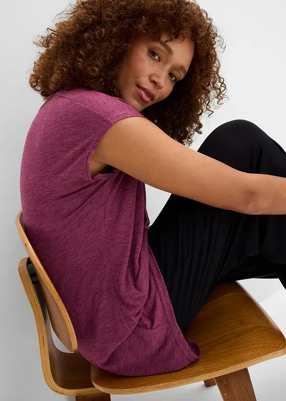 Maglia lunga in misto viscosa, bonprix