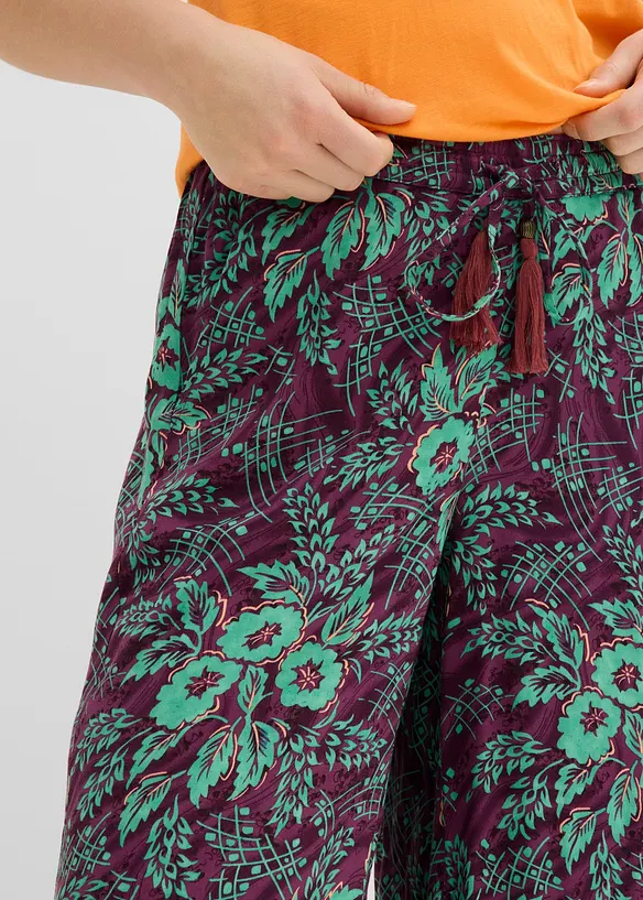 Pantaloni a palazzo in viscosa fluente, bonprix