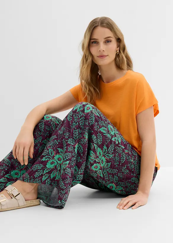 Pantaloni a palazzo in viscosa fluente, bonprix