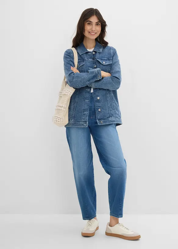 Giacca di jeans elasticizzata, boyfriend, bonprix