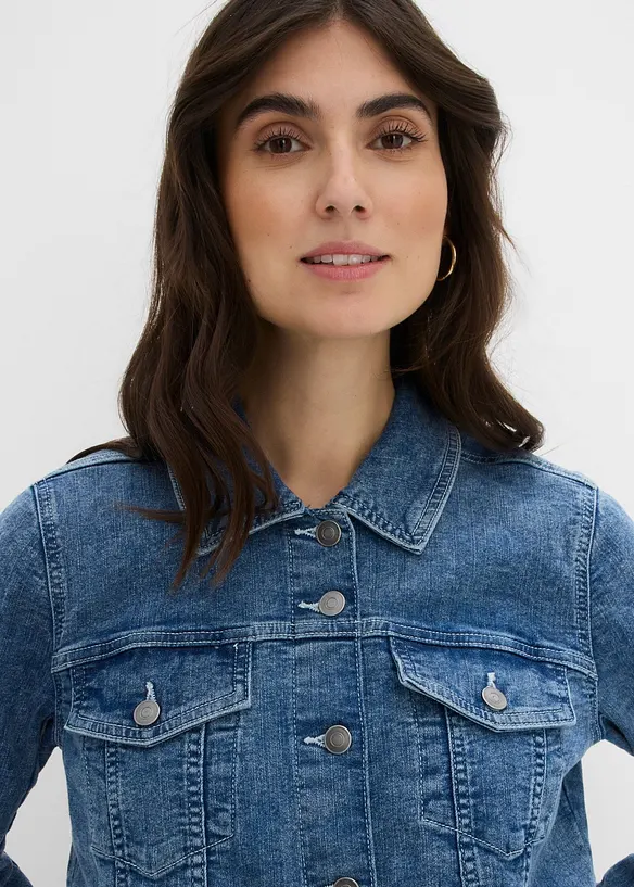 Giacca di jeans elasticizzata, boyfriend, bonprix