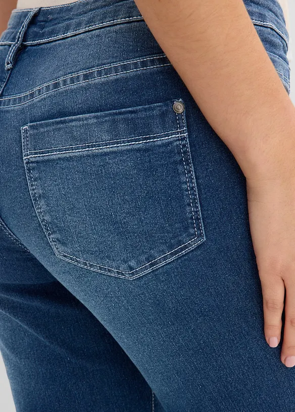 Jeans cropped straight, vita media, bonprix