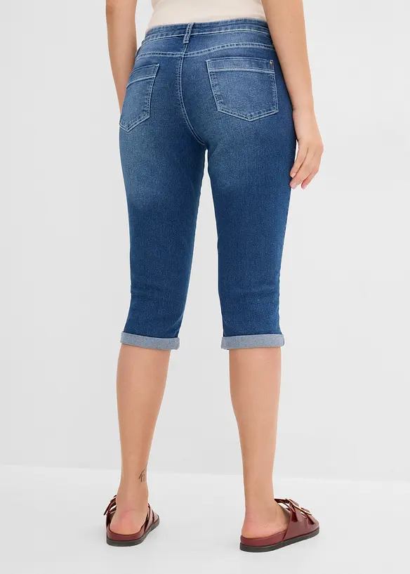 Jeans cropped straight, vita media, bonprix