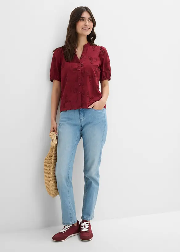 Jeans elasticizzati straight, vita media, bonprix