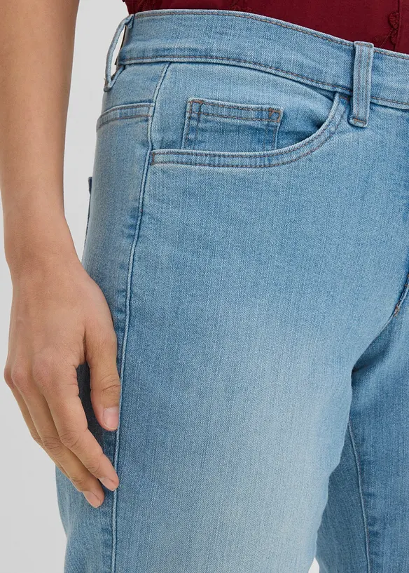 Jeans elasticizzati straight, vita media, bonprix