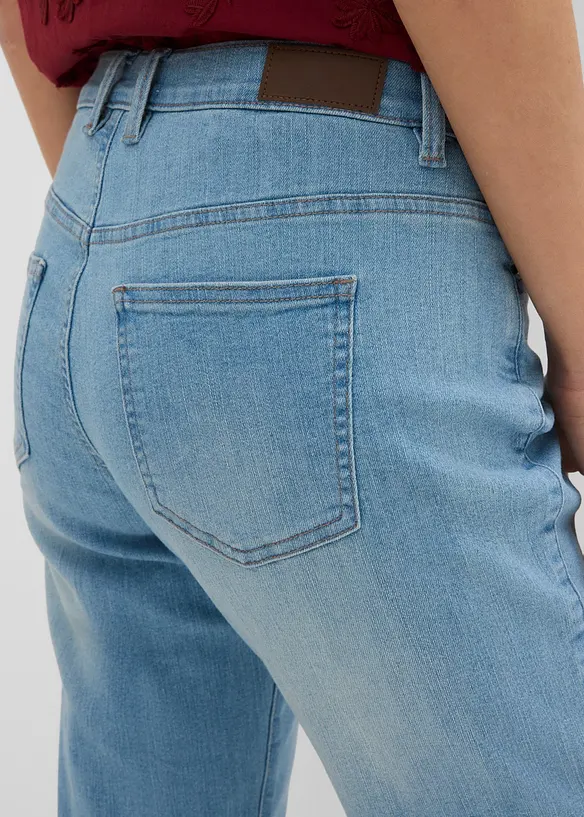 Jeans elasticizzati straight, vita media, bonprix