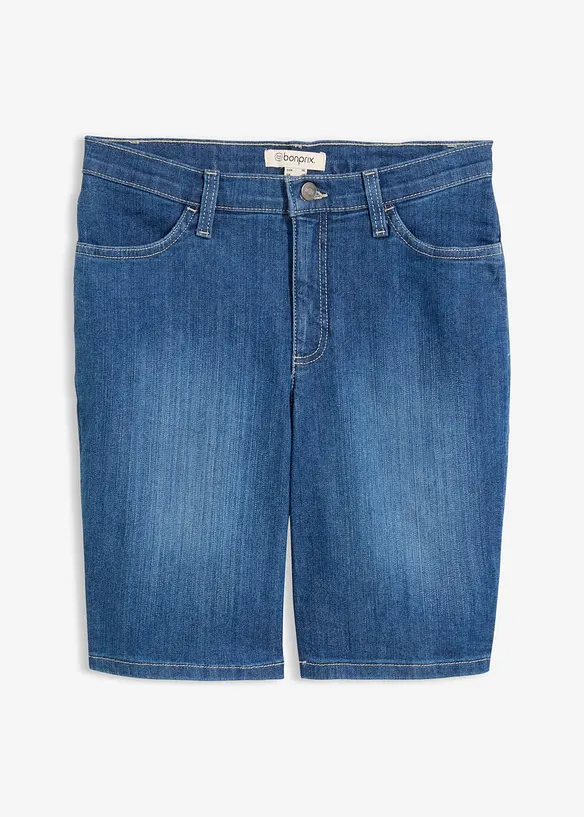 Bermuda in jeans, vita media, bonprix