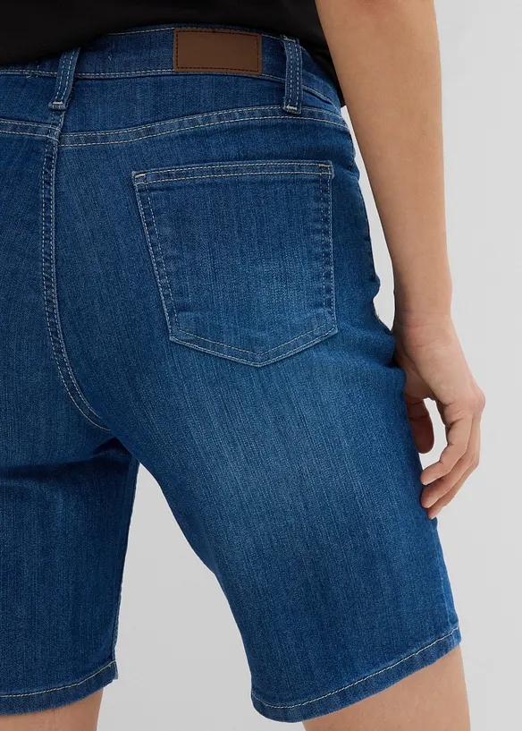 Bermuda in jeans, vita media, bonprix
