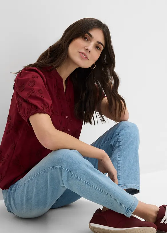 Jeans elasticizzati straight, vita media, bonprix