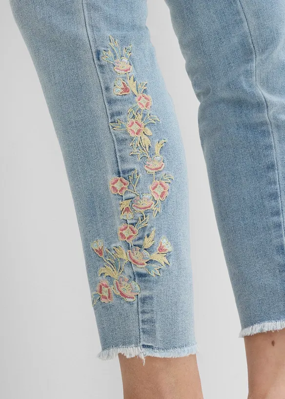 Jeans skinny cropped, vita media, bonprix