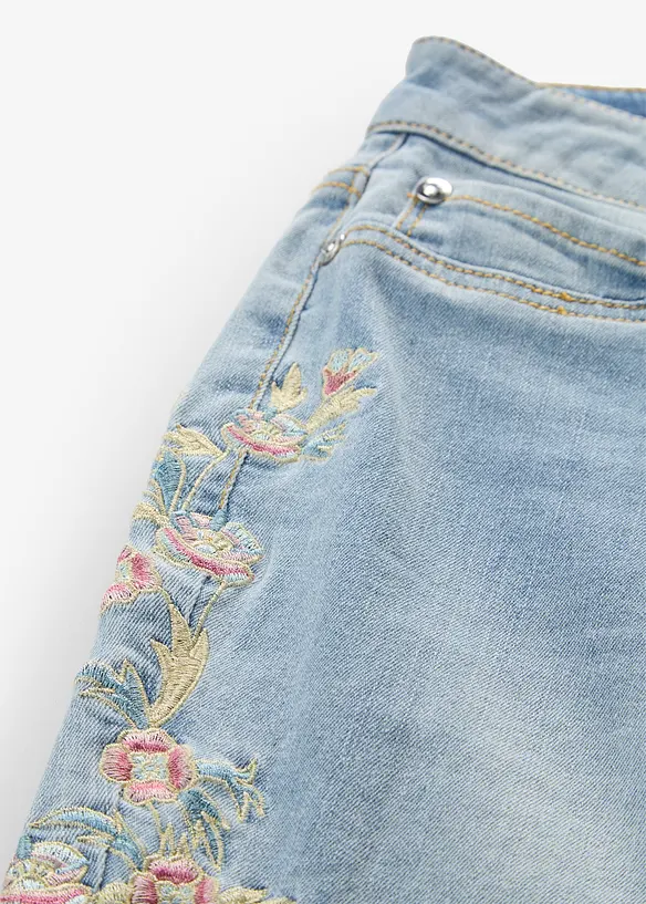 Jeans skinny cropped, vita media, bonprix