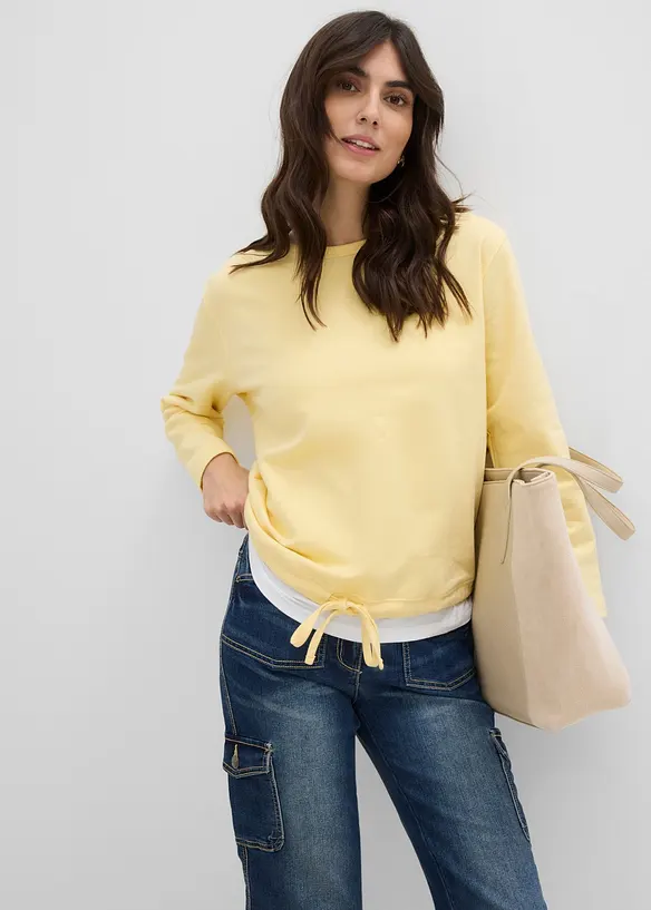 Jeans cargo elasticizzati, vita media, bonprix