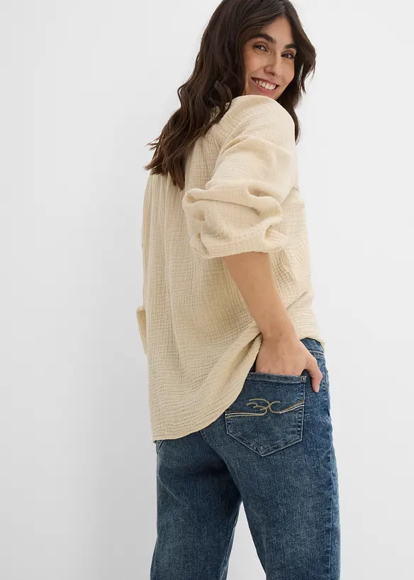 Jeans elasticizzati straight, vita media, bonprix