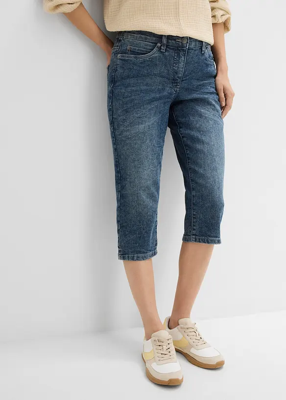 Jeans elasticizzati straight, vita media, bonprix