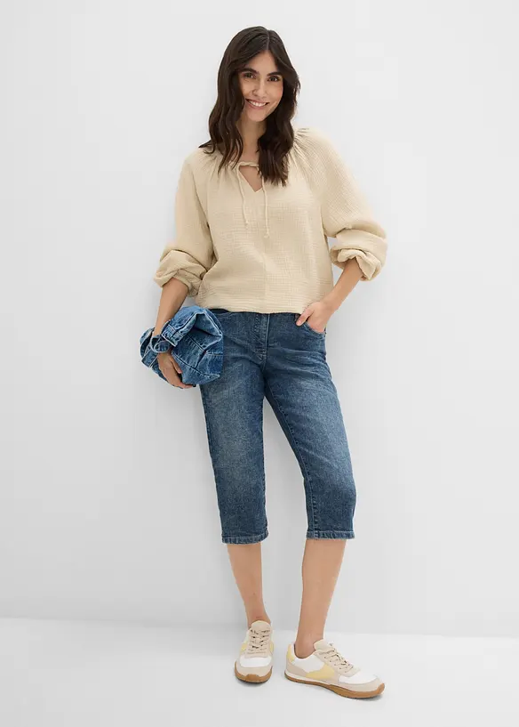 Jeans elasticizzati straight, vita media, bonprix