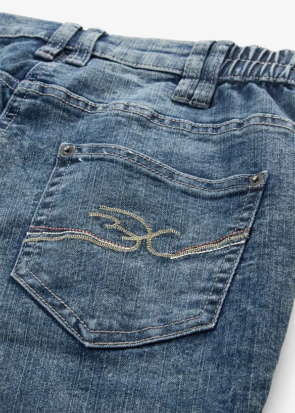 Jeans elasticizzati straight, vita media, bonprix