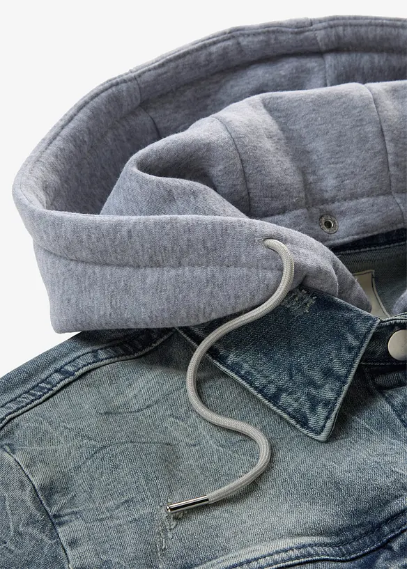 Giacca di jeans con cappuccio, bonprix