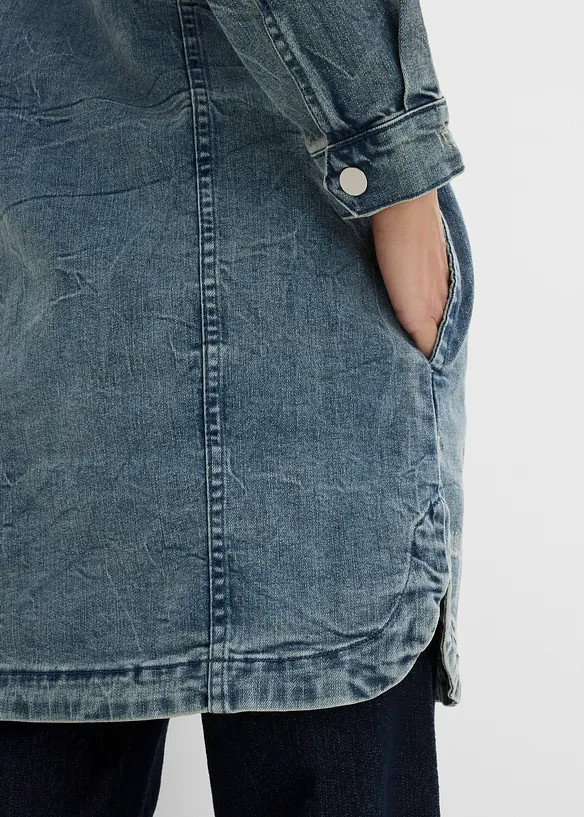 Giacca di jeans con cappuccio, bonprix