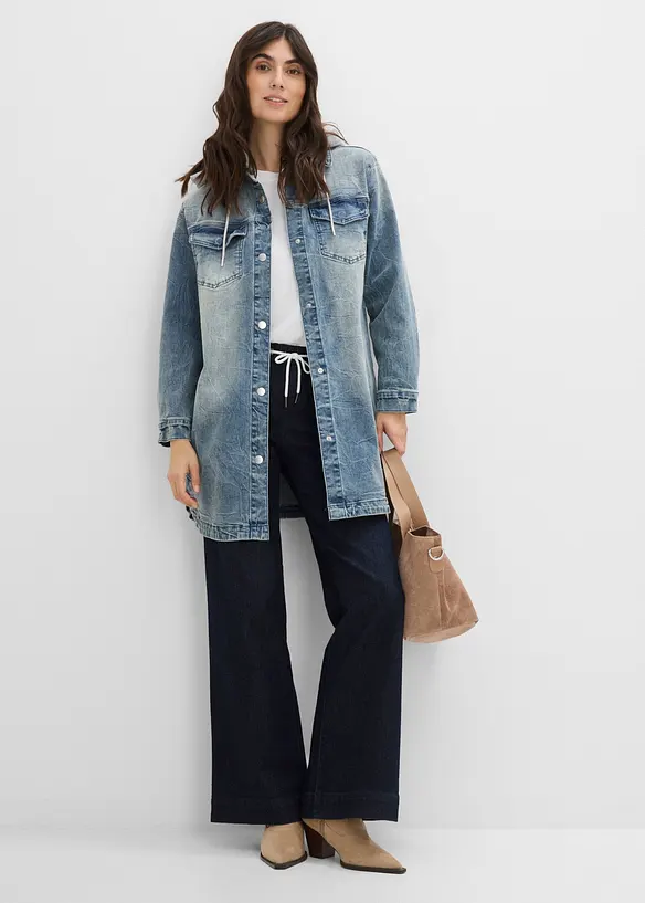 Giacca di jeans con cappuccio, bonprix